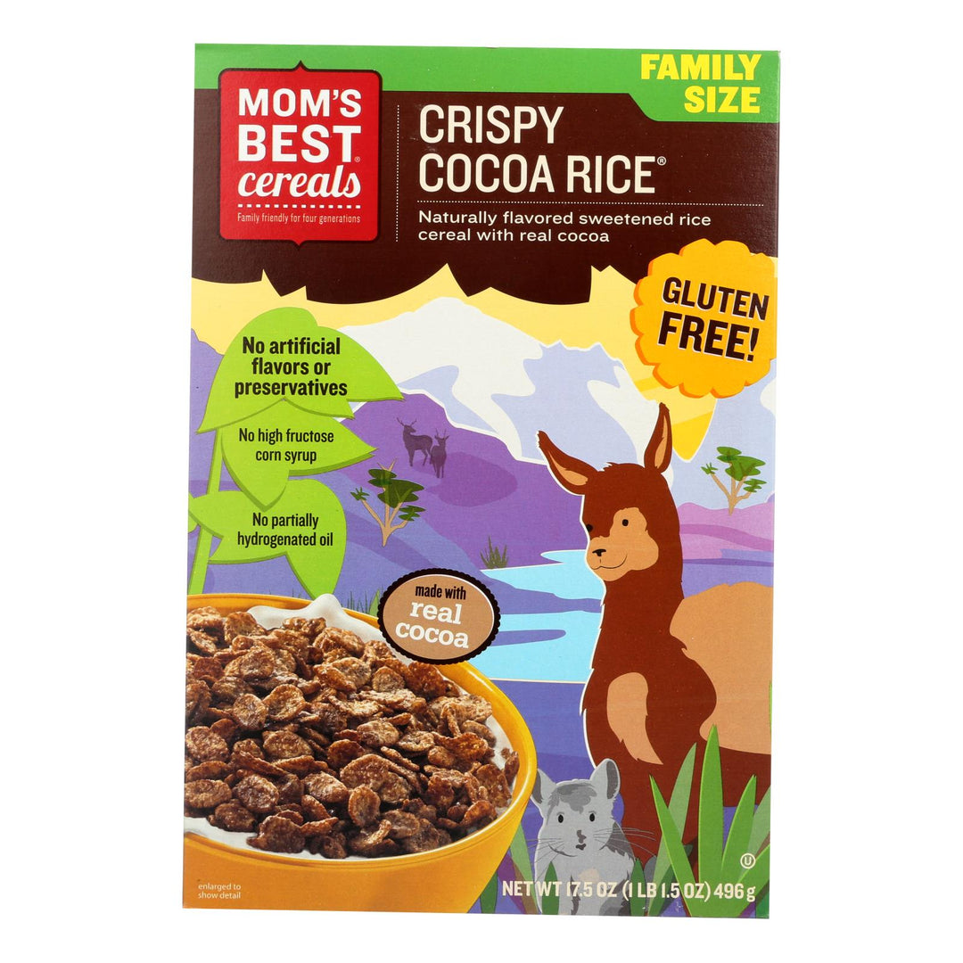 Moms Best Naturals Cereal - Crispy Cocoa Rice - 17.5 Oz - Case Of 14 - Maras Green