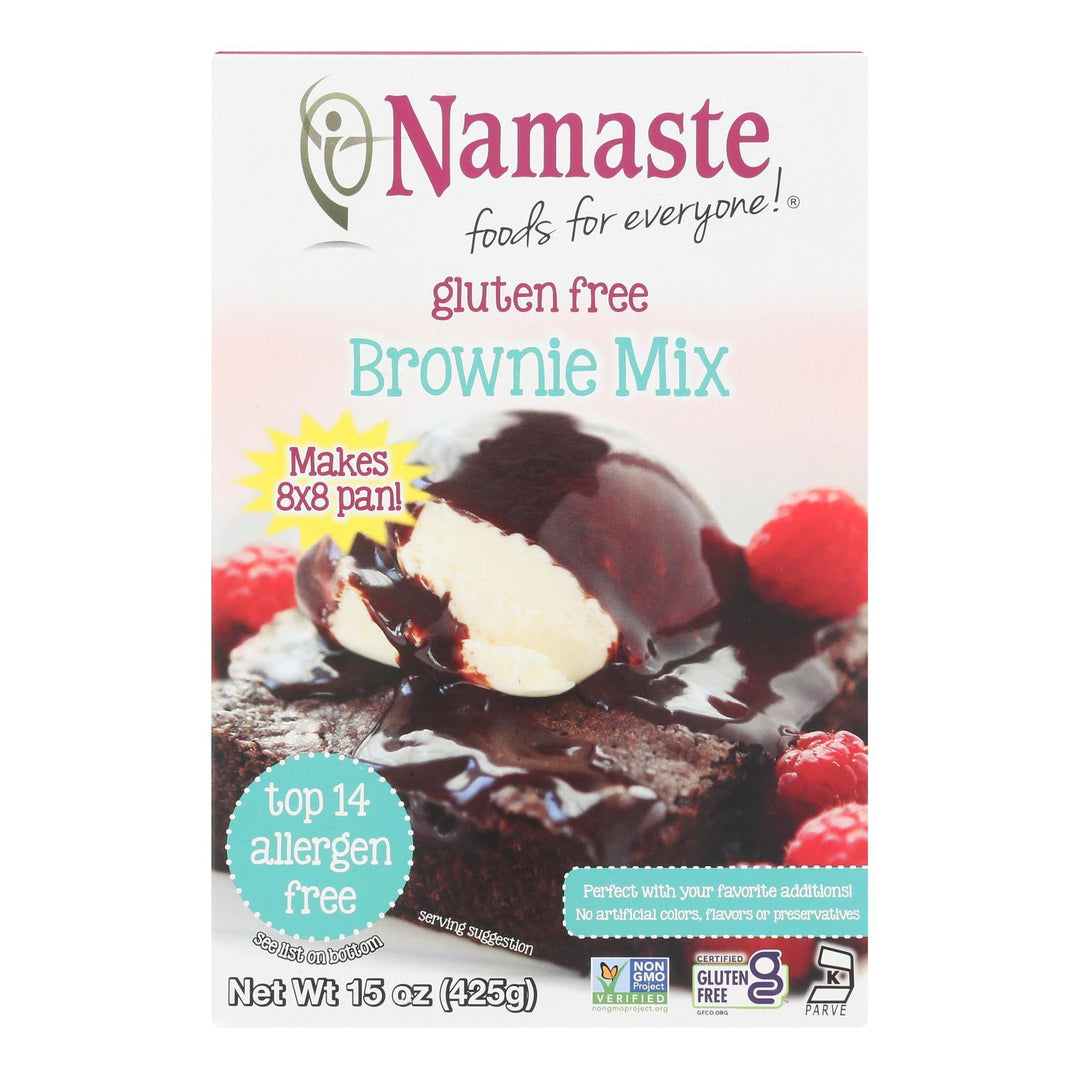 Namaste Foods - Brownie Mix Gluten Free - Case Of 6 - 15 Ounces - Maras Green