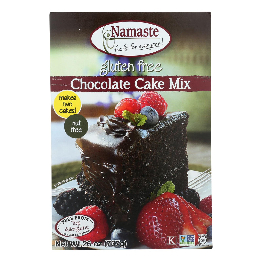 Namaste Foods Chocolate Cake - Mix - Case Of 6 - 26 Oz. - Maras Green