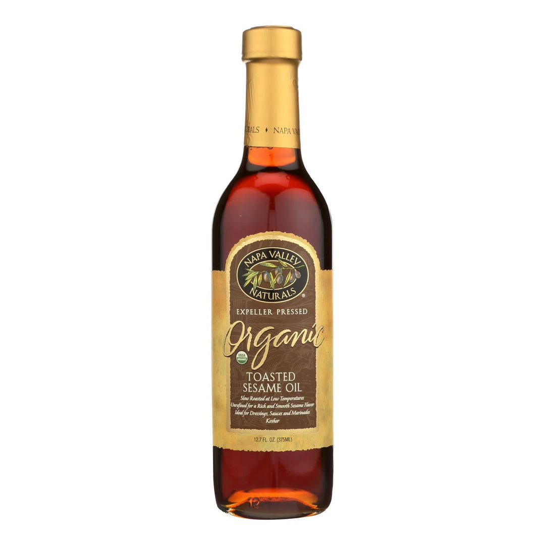 Napa Valley Naturals Organic Toasted Sesame Oil - Case Of 12 - 12.7 Fl Oz. - Maras Green