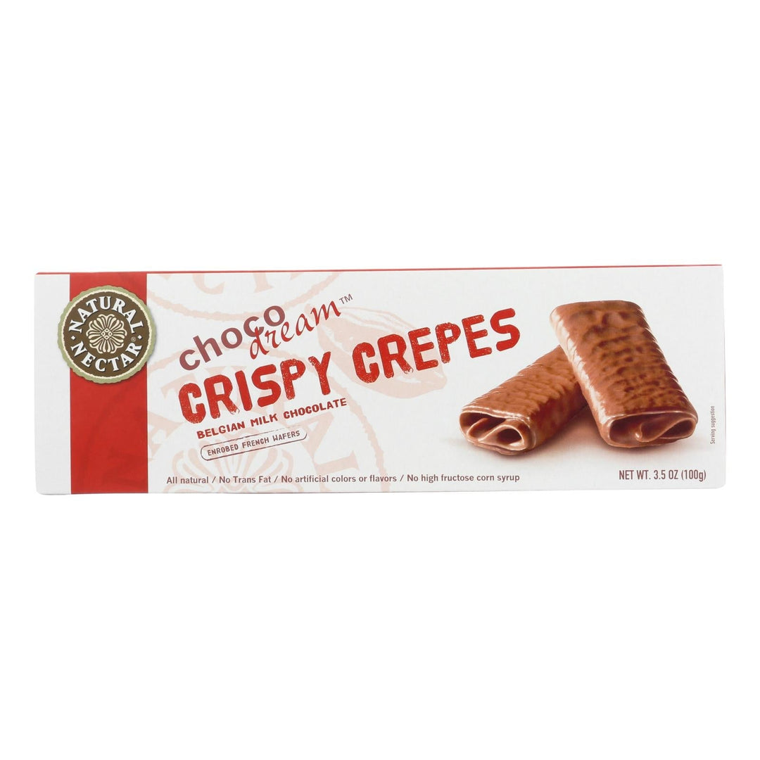 Natural Nectar Crepes Belgium Milk - Crispy - Case Of 8 - 3.5 Oz. - Maras Green