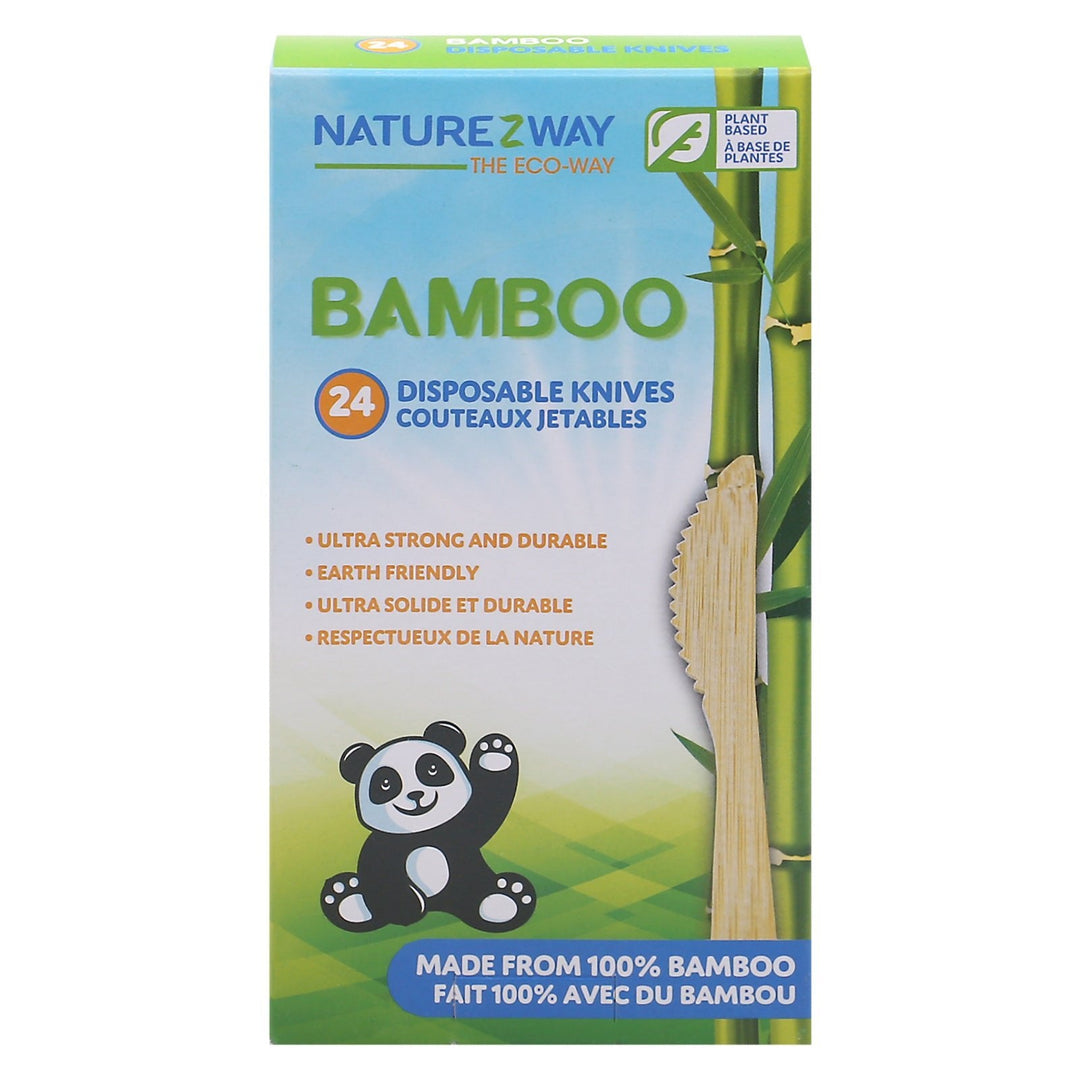 Naturezway - Dispbl Knives Bamboo - Case Of 24 - 24 Ct - Maras Green
