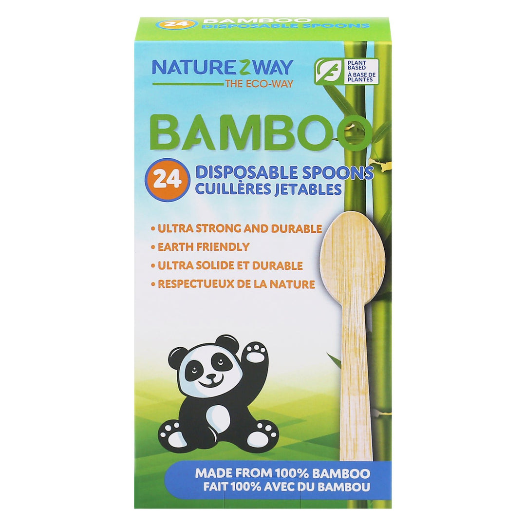 Naturezway - Dispbl Spoon Bamboo 24 Ct - Case Of 24 - 24 Ct - Maras Green