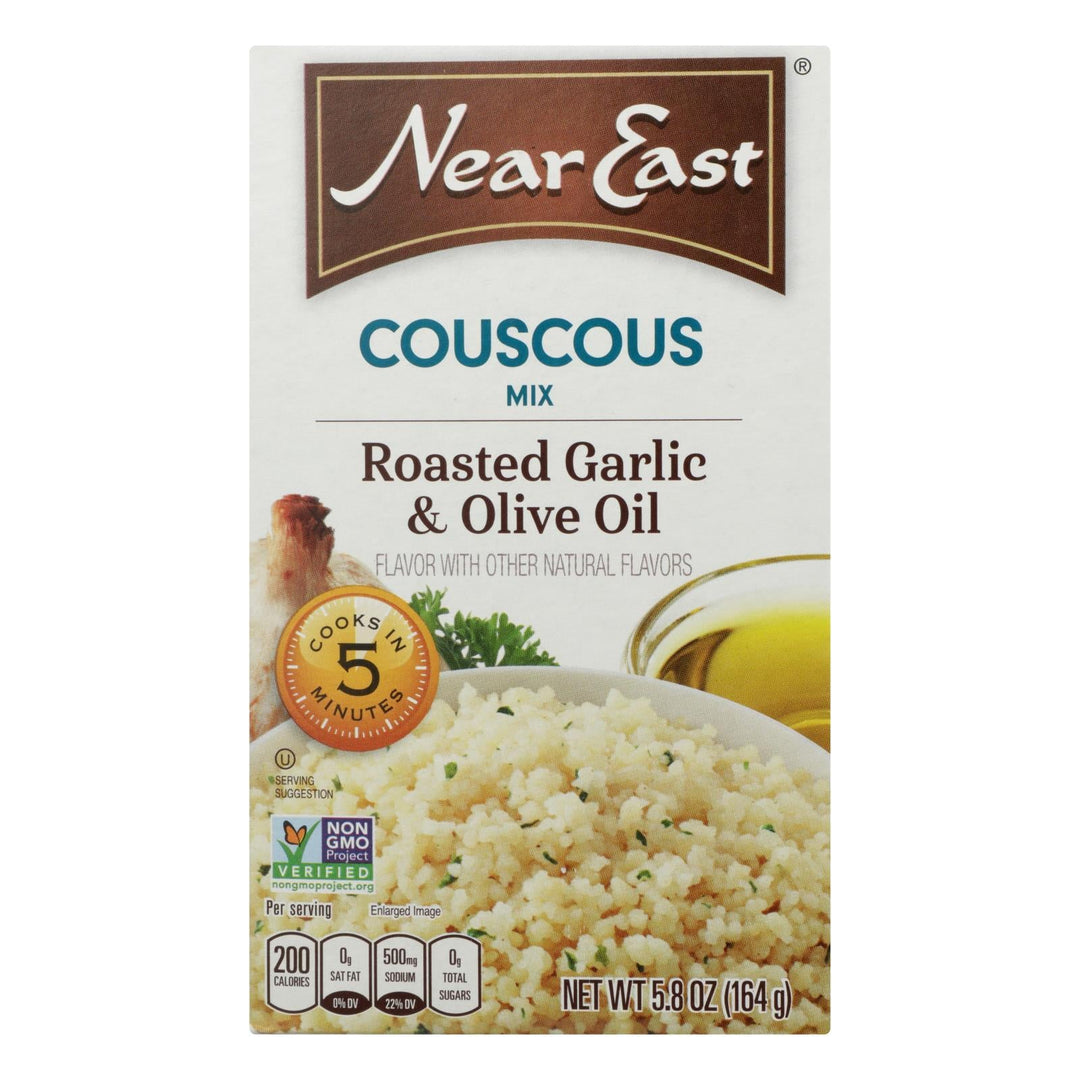 Near East Couscous Roasted - Olive Oil And Garlic - Case Of 12 - 5.8 Oz. - Maras Green