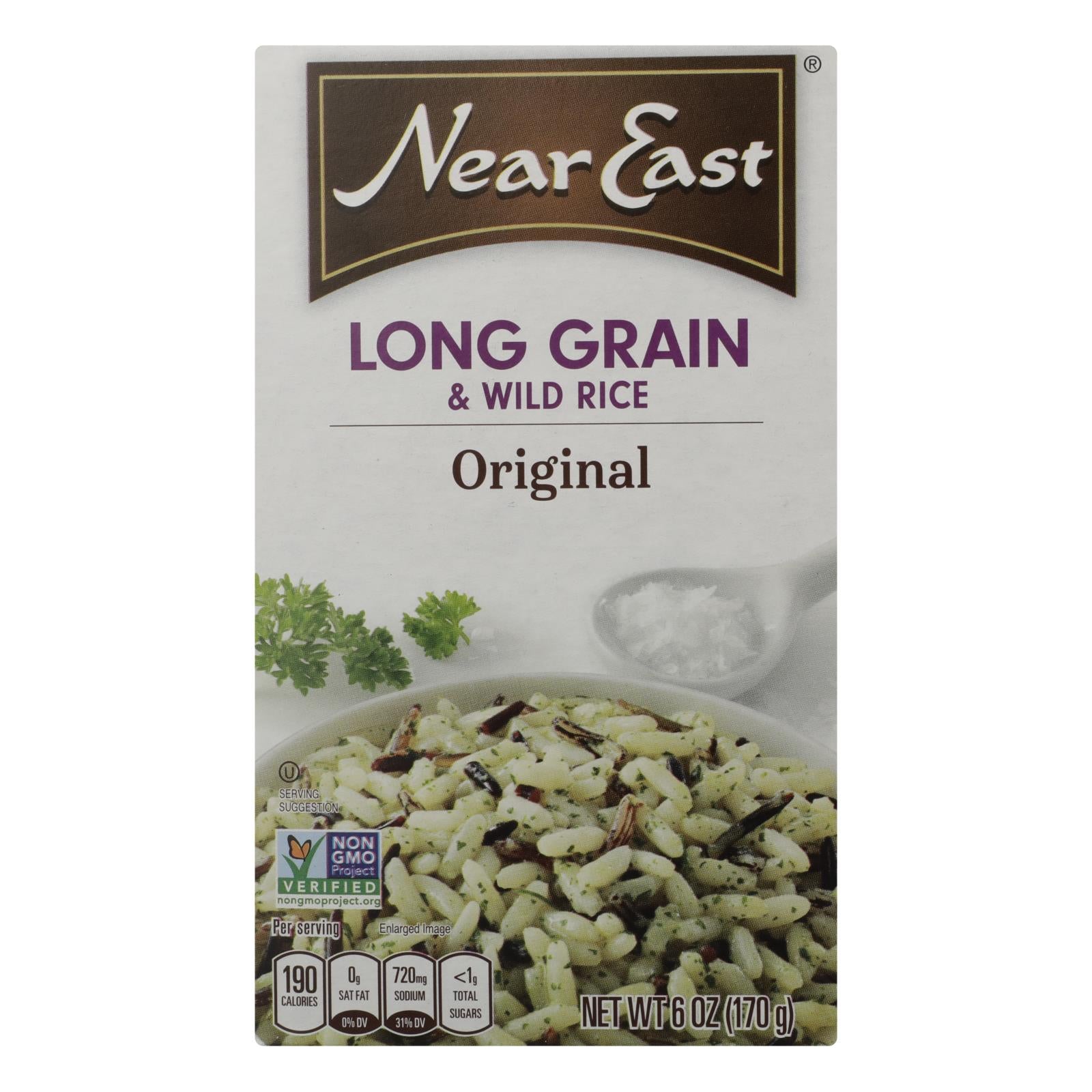 Near East Rice Pilaf Mix - Long Grain And Wild Rice - Case Of 12 - 6 Oz. - Maras Green