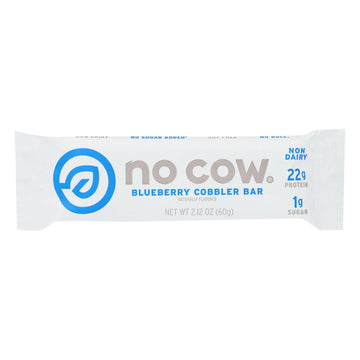 No Cow Bar Blueberry Cobbler Bar - Case Of 12 - 2.12 Oz - Maras Green