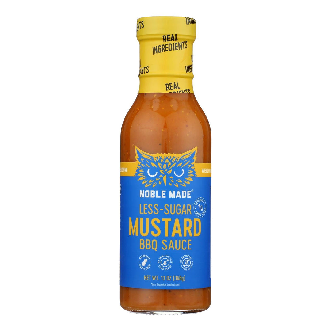 Noble Made - Sauce Barbecue Mustard Low - sugar - Case Of 6 - 13 Ounce - Maras Green