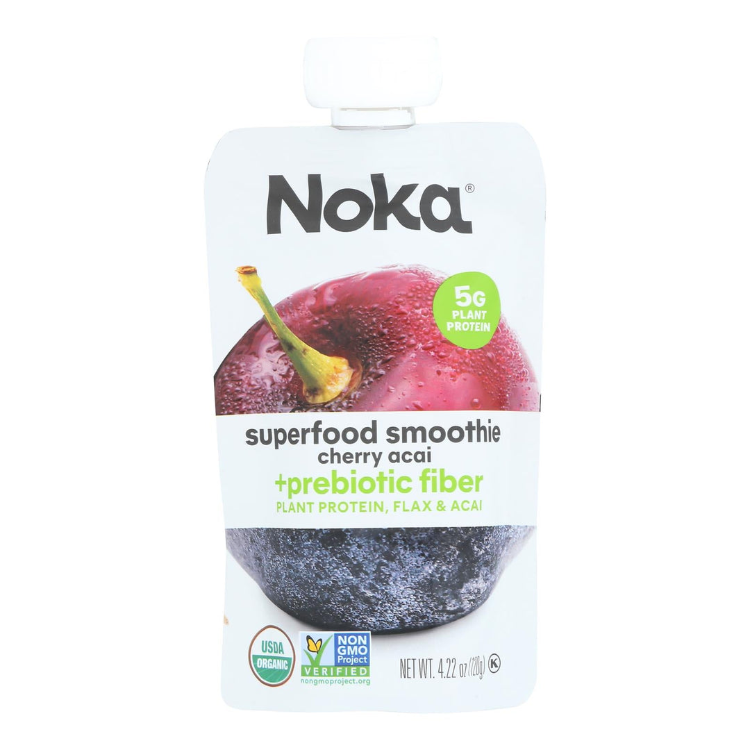 Noka - Smoothie Cherry Acai - Case Of 6 - 4.22 Oz - Maras Green