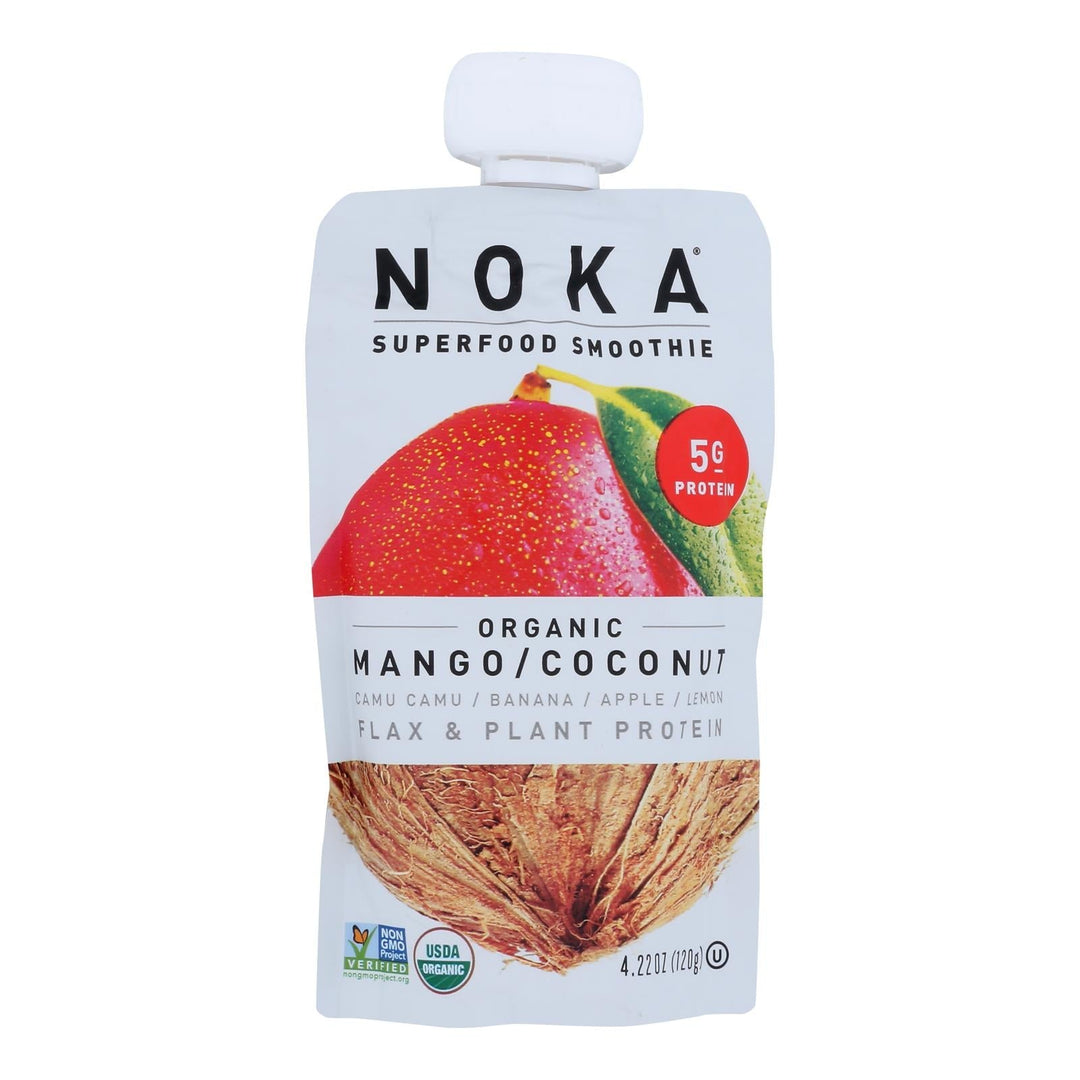 Noka Superfood Mango Coconut Blend - Case Of 6 - 4.22 Oz - Maras Green