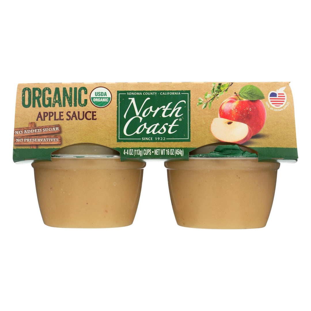 North Coast Organic Applesauce - Case Of 12 - 4/4 Oz - Maras Green