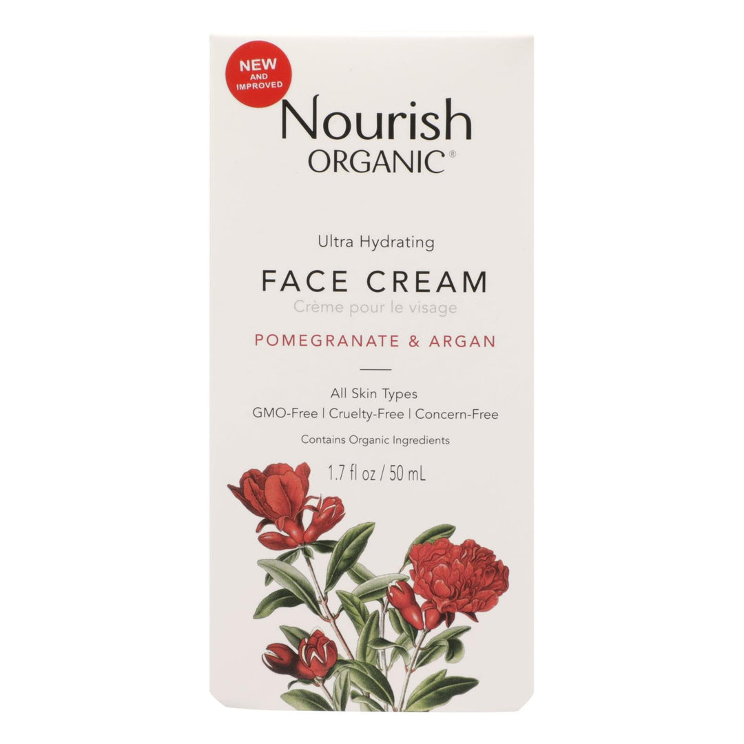 Nourish Facial Cream - Organic - Ultra - hydrating - Argan And Pomegranate - 1.7 Oz - 1 Each - Maras Green