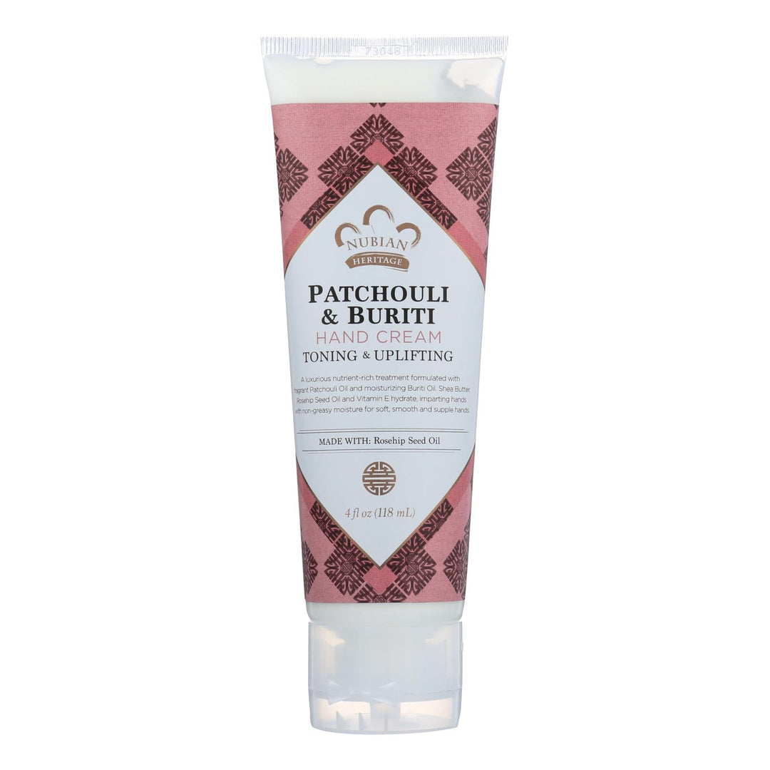 Nubian Heritage - Hand Cream Patchouli&buriti - 1 Each - 4 Oz - Maras Green