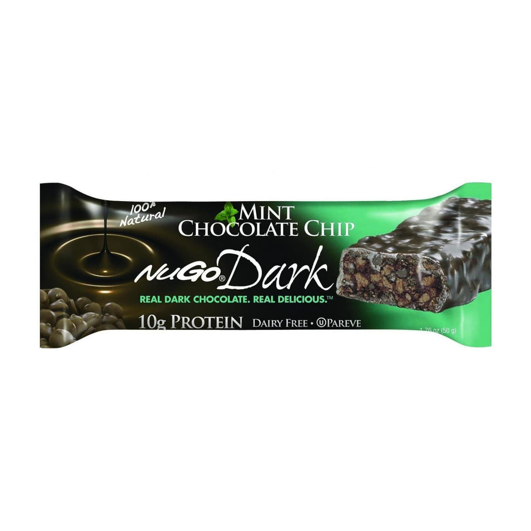 Nugo Nutrition Bar - Dark - Mint Chocolate Chip - 1.76 Oz - Case Of 12 - Maras Green