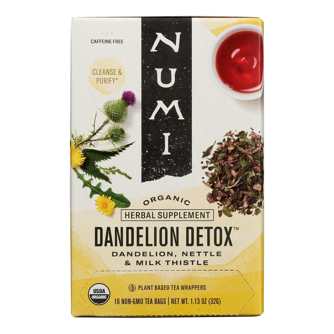 Numi Tea - Hrbl Tea Dndlion Dtox - Case Of 6 - 16 Bag - Maras Green