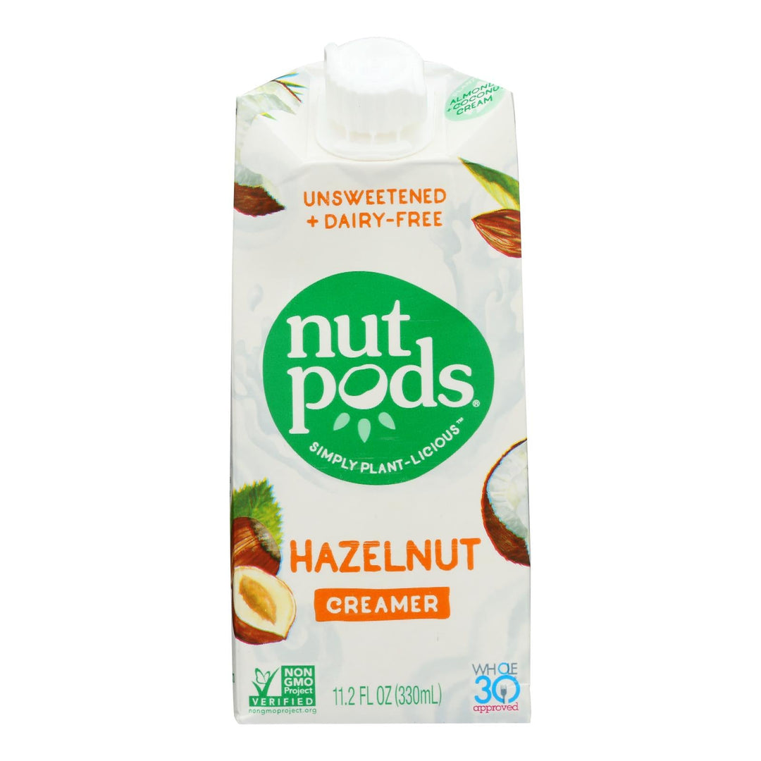 Nutpods - Non - dairy Creamer Hazelnut Unsweetened - Case Of 12 - 11.2 Fl Oz. - Maras Green
