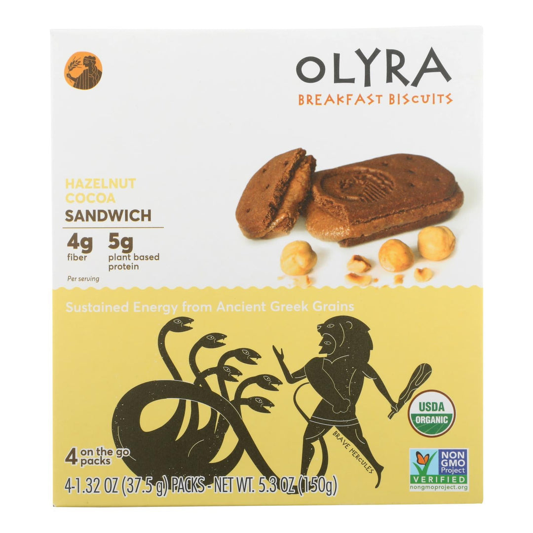 Olyra - Breakfast Sandwich Biscuit Hazelnut Cocoa - Case Of 6 - 5.3 Oz - Maras Green