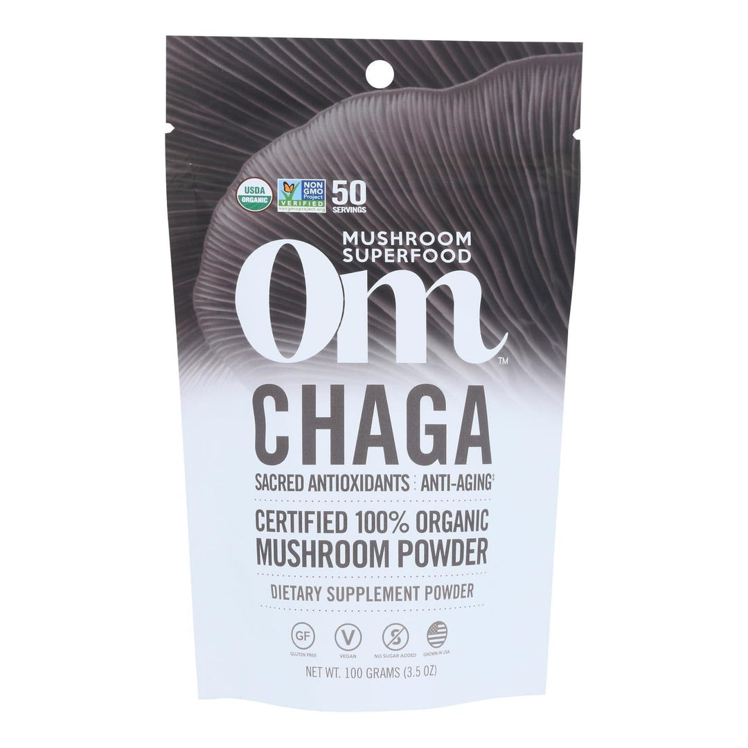 Om - Chaga Organic Powder 100grm - 1 Each - 3.5 Oz - Maras Green