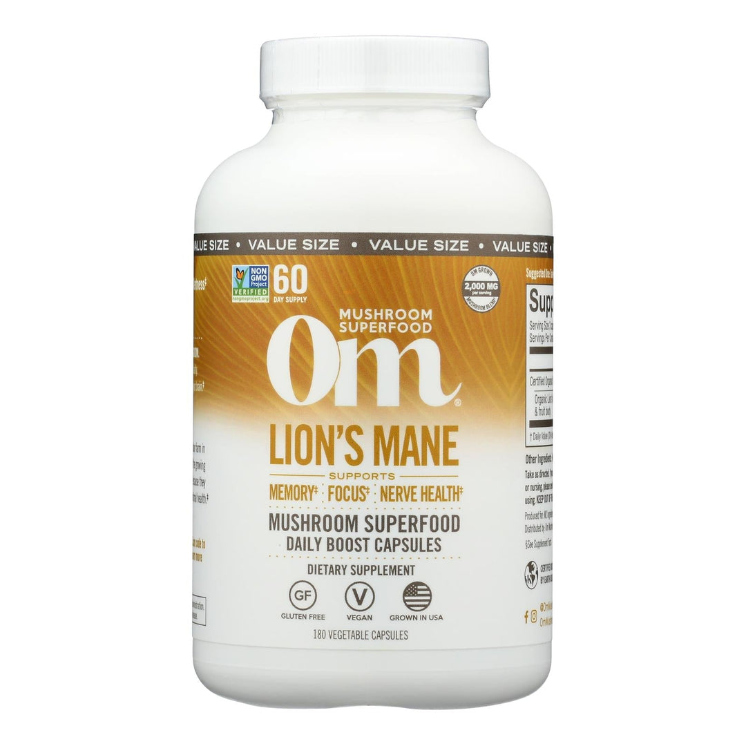 Om - Mush Sprfd Lions Mane - 1 Each - 180 Ct - Maras Green