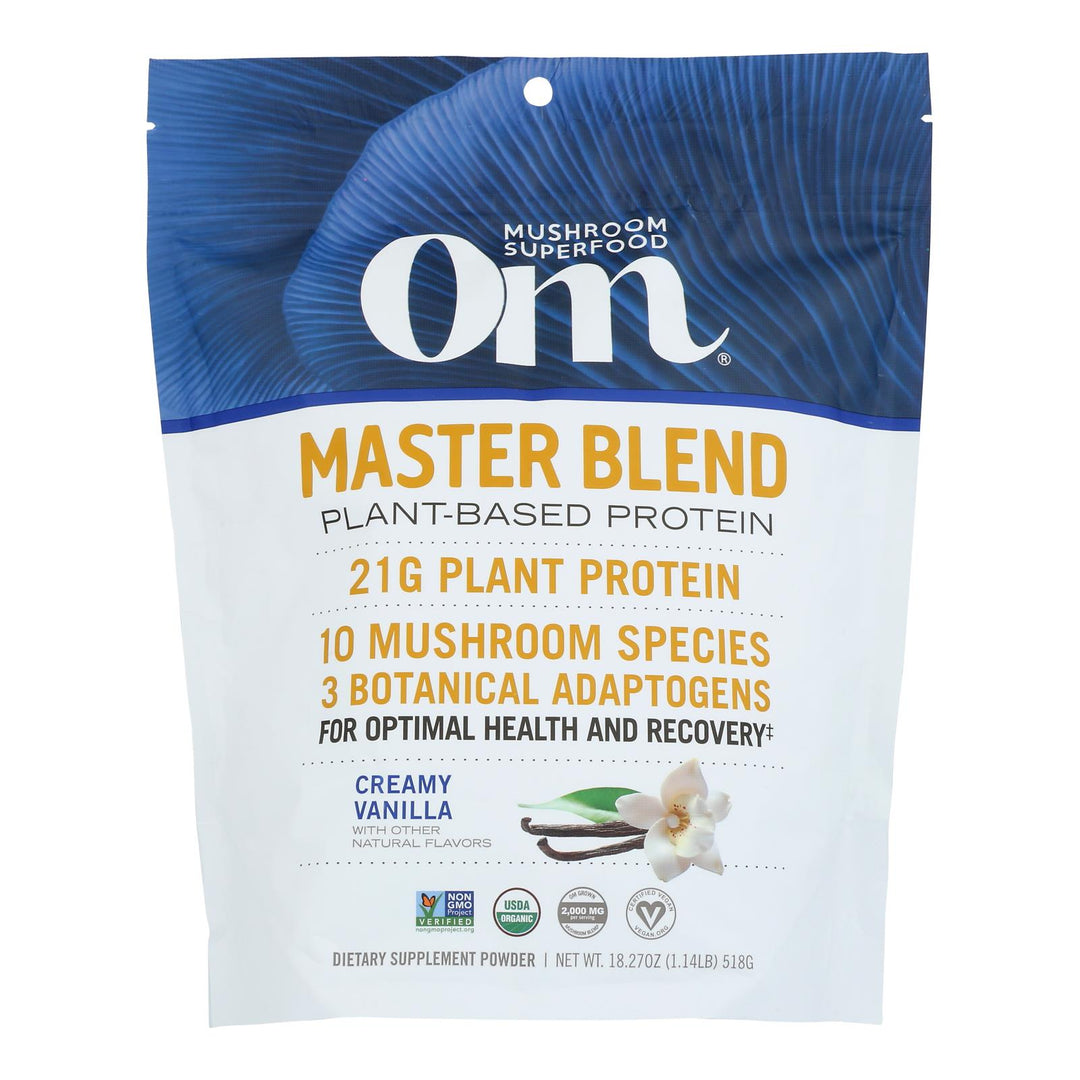Om - Protein Powder Vanilla - 1 Each - 18.27 Oz - Maras Green
