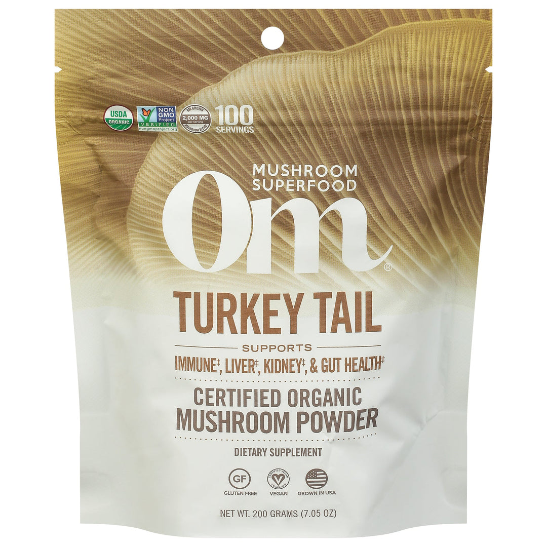 Om - Turkey Tail Organic Powder 200gr - 1 Each - 7.05 Oz - Maras Green