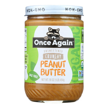 Once Again - Peanut Butter Crunchy Ns - Case Of 6 - 16 Oz - Maras Green