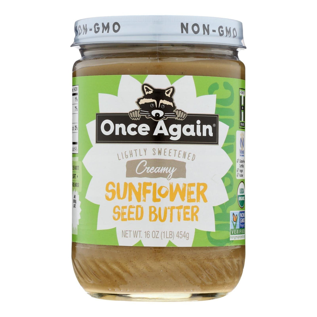 Once Again - Sunflower Butter Smooth - Case Of 6 - 16 Oz - Maras Green
