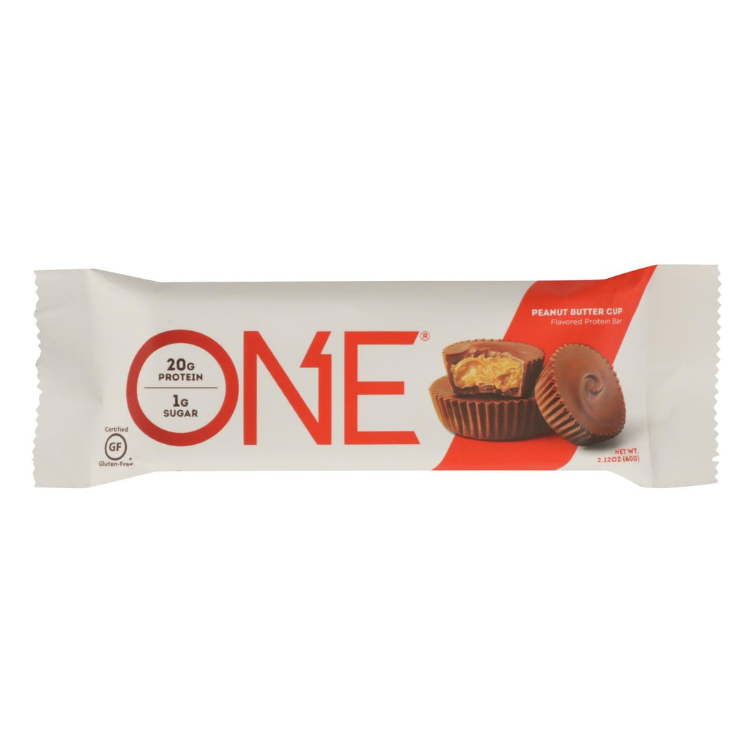 One Bar - Bar Protein Peanut Butter Cup - Case Of 12 - 60 Grm - Maras Green