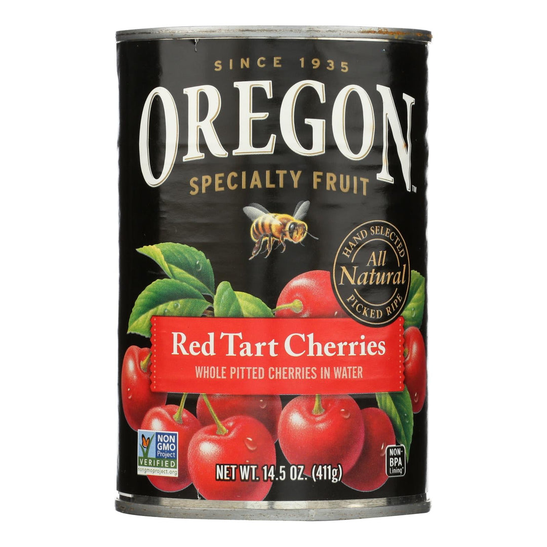Oregon Fruit Red Tart Cherries In Water - Case Of 8 - 14.5 Oz. - Maras Green