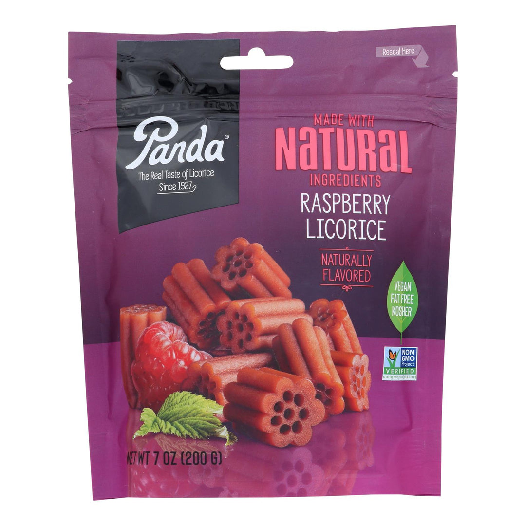 Panda Licorice - Licorice Raspberry Chews - Case Of 8 - 7 Oz - Maras Green