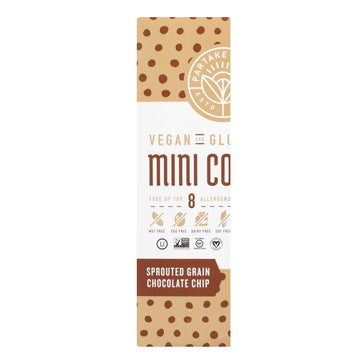 Partake Foods Sprouted Grain Chocolate Chip Mini Cookies - Case Of 6 - 5.5 Oz - Maras Green