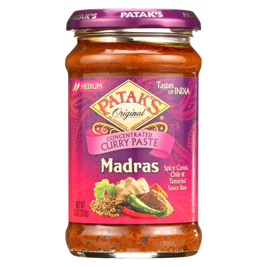 Pataks Curry Paste - Concentrated - Madras - Medium - 10 Oz - Case Of 6 - Maras Green