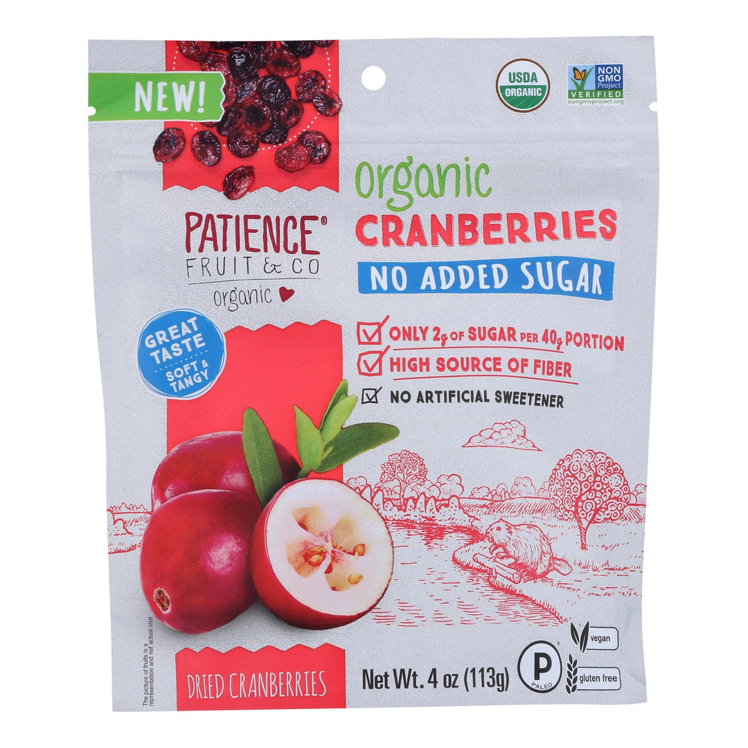 Patience Fruit & Co - Cranberry Drd No Sugar - Case Of 8 - 4 Oz - Maras Green
