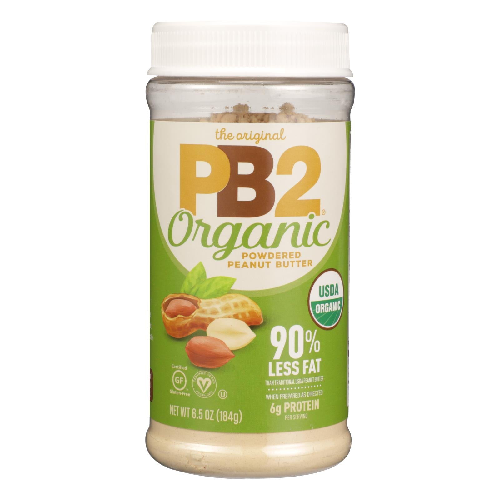 Pb2 - Peanut Butter Powdered - Case Of 6 - 6.5 Oz - Maras Green
