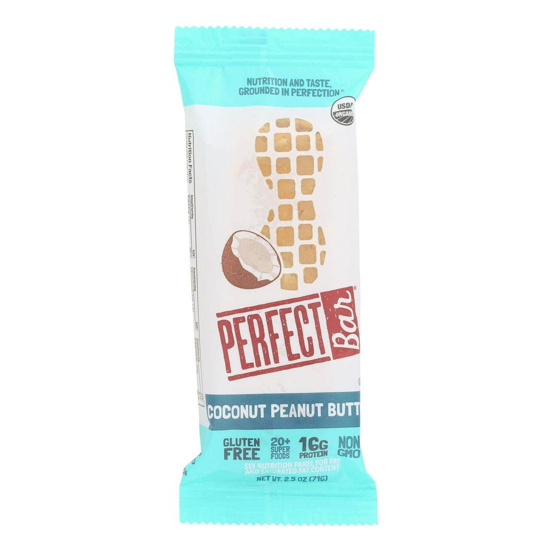 Perfect Bar Coconut Peanut Butter Bar - Case Of 8 - 2.5 Oz - Maras Green