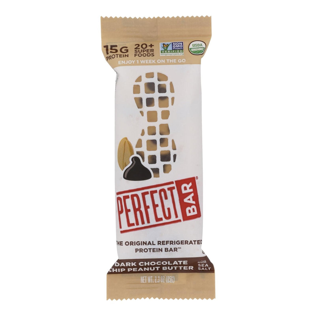 Perfect Bar Dark Chocolate Chip Peanut Butter Perfect Bar - Case Of 8 - 2.3 Oz - Maras Green