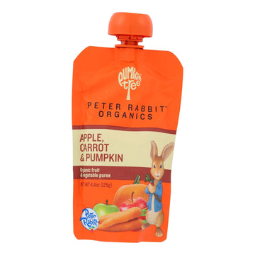 Peter Rabbit Organics Baby Food - Organic - Vegetable And Fruit Puree - Pumpkin Carrot And Apple - 4.4 Oz - Case Of 10 - Maras Green
