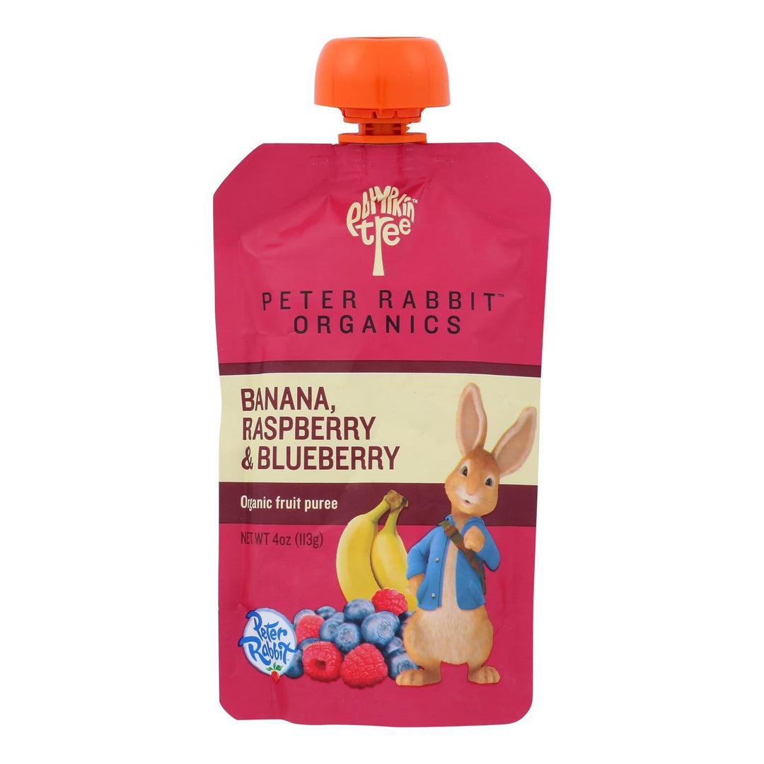 Peter Rabbit Organics Fruit Snacks - Raspberry Banana And Blueberry - Case Of 10 - 4 Oz. - Maras Green