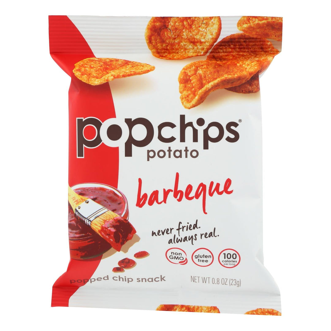 Popchips Potato Chip - Barbeque - Case Of 24 - 0.8 Oz. - Maras Green