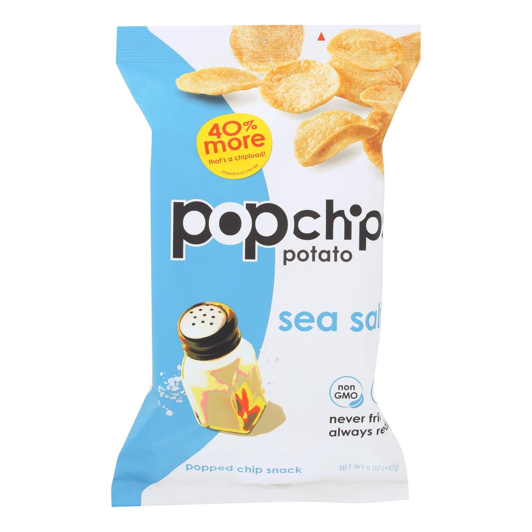 Popchips Potato Chip - Sea Salt - Case Of 12 - 5 Oz - Maras Green