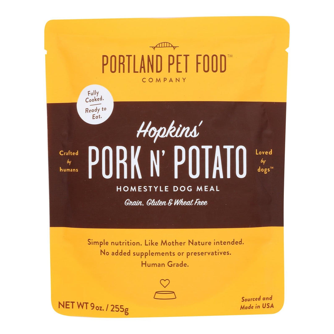 Portland Pet Food Company - Dog Meal Hmstyl Pork Pot - Case Of 8 - 9 Oz - Maras Green