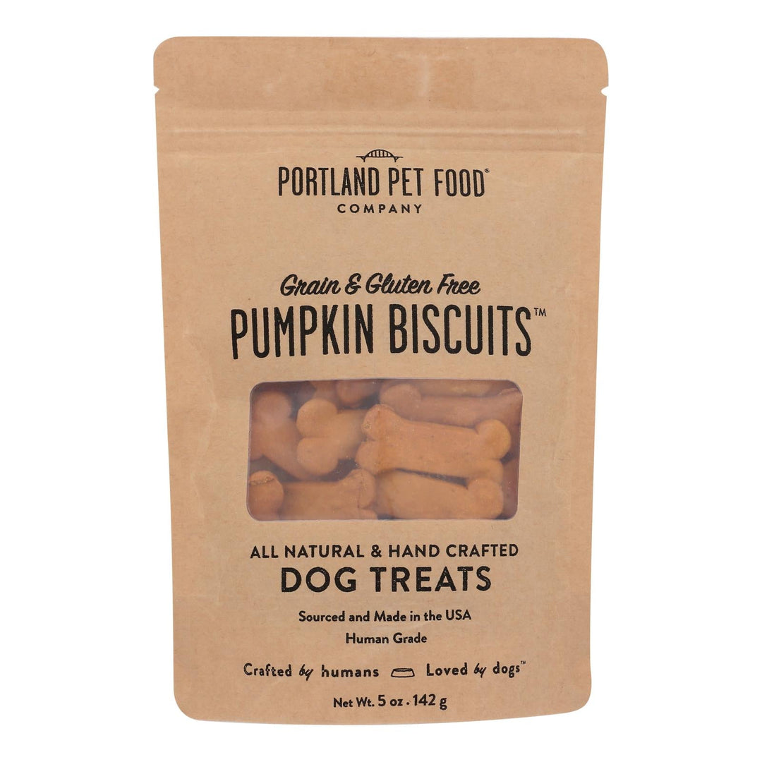Portland Pet Food Company - Dog Treats Pumpkn Biscuit - Case Of 6 - 5 Oz - Maras Green