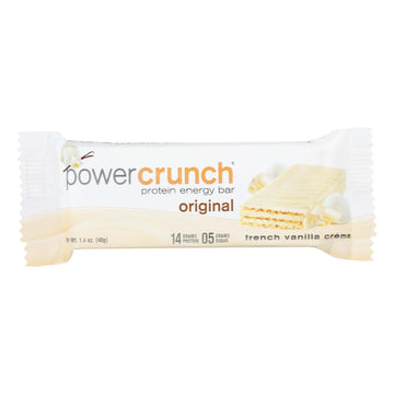 Power Crunch Bar - French Vanilla Cream - Case Of 12 - 1.4 Oz - Maras Green