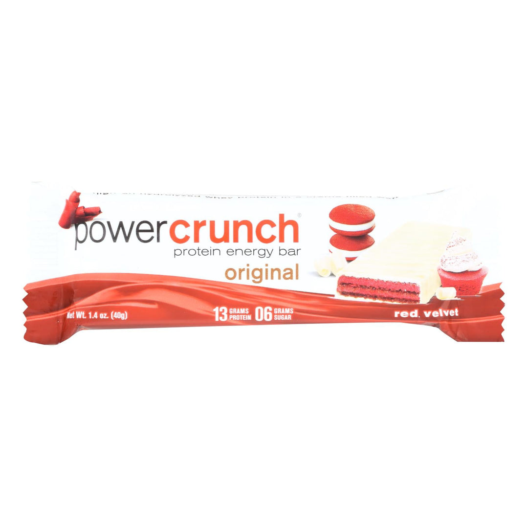 Power Crunch Protein Energy Bar Red Velvet - Case Of 12 - 1.4 Oz - Maras Green