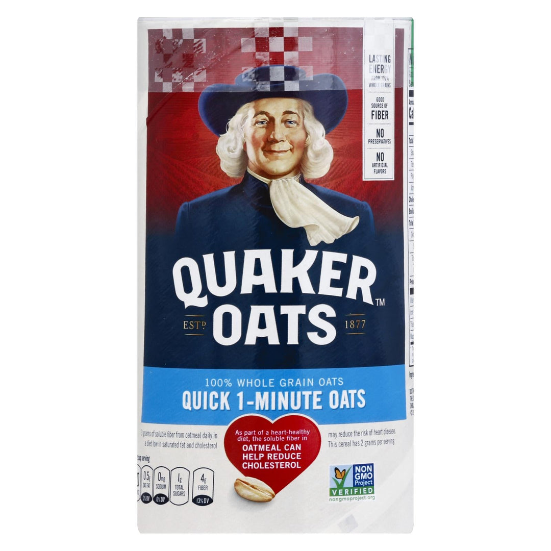 Quaker 100% Natural Whole Grain Oatmeal - Case Of 12 - 18 Oz - Maras Green