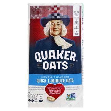 Quaker 100% Natural Whole Grain Oatmeal - Case Of 12 - 18 Oz - Maras Green