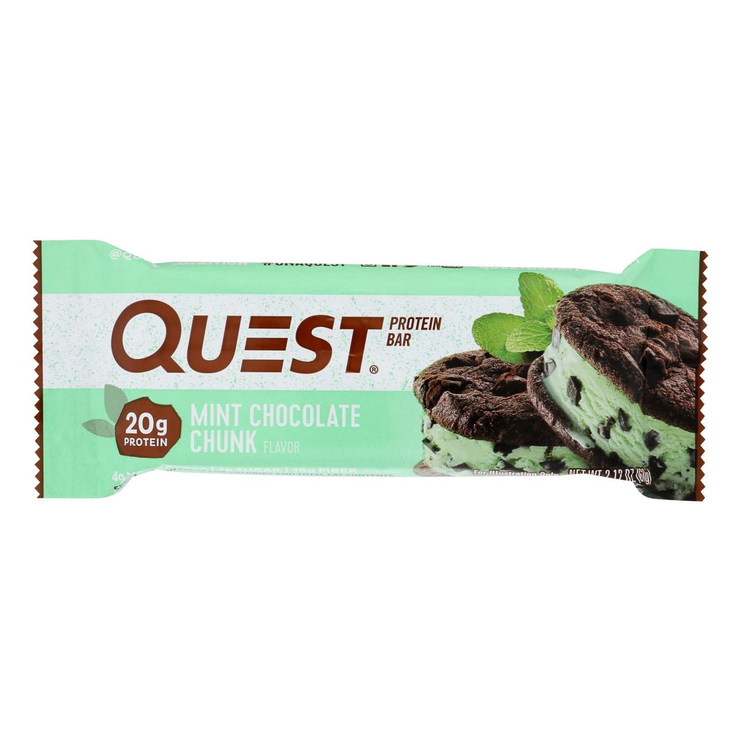 Quest Bar - Mint Chocolate Chunk - 2.12 Oz - Case Of 12 - Maras Green
