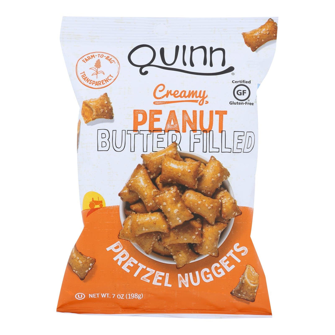 Quinn Popcorn - Pretzels Peanut Butter Nuggets - Case Of 8 - 7 Oz - Maras Green