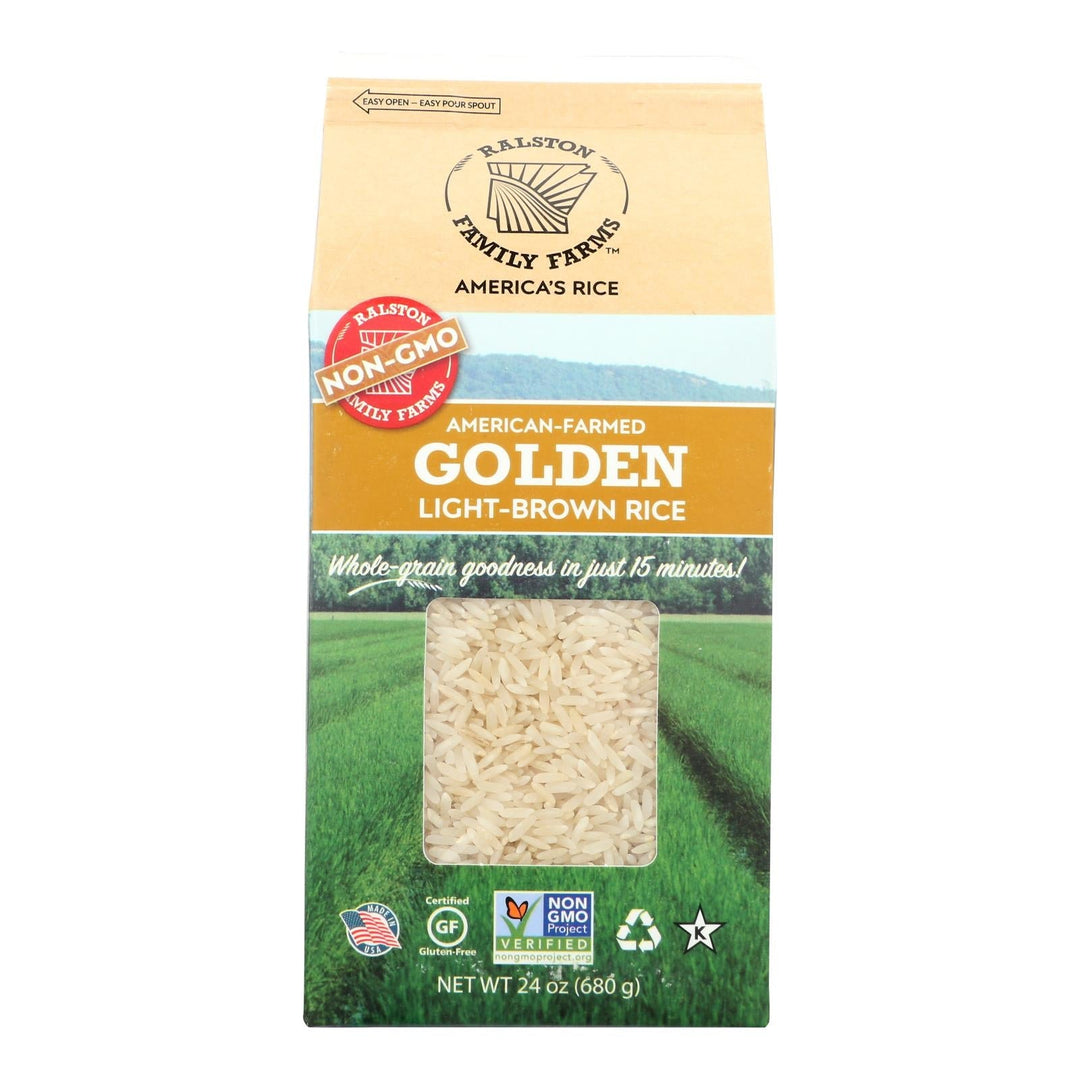 Ralston Family Farms - Rice Golden Light Brown - Case Of 6 - 24 Oz - Maras Green