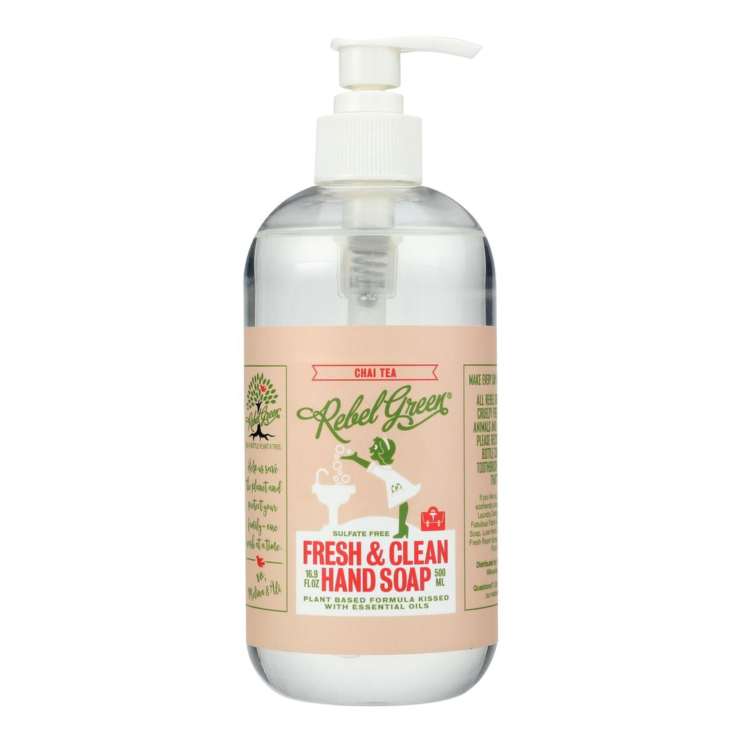 Rebel Green - Hand Soap Chai Tea - Case Of 4 - 16.9 Fz - Maras Green