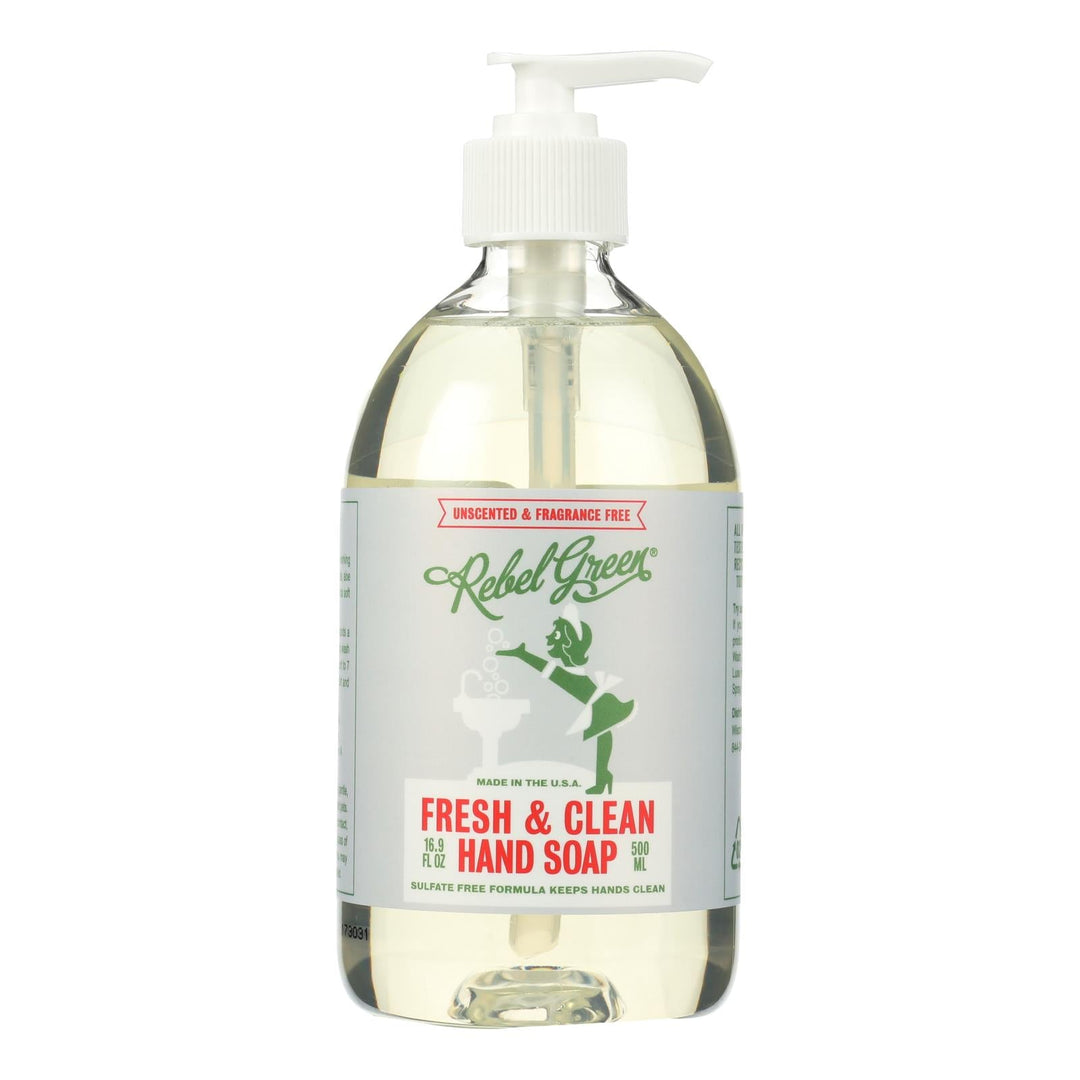 Rebel Green Hand Soap - Unscented - Case Of 4 - 16.9 Fl Oz - Maras Green